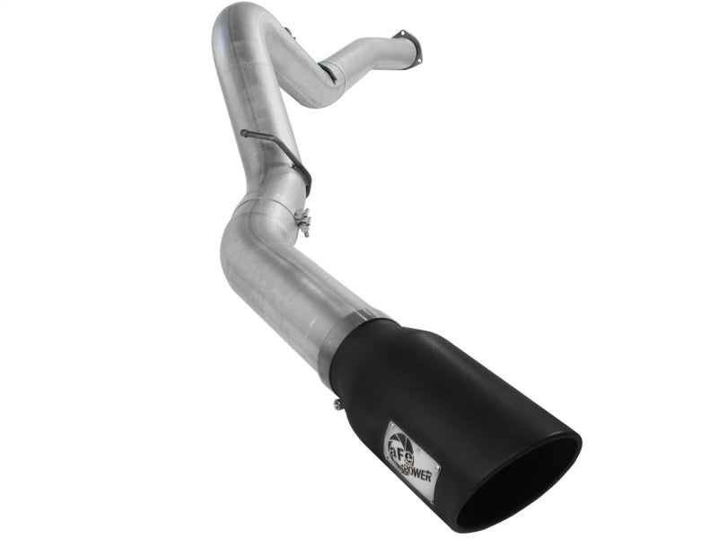 aFe Atlas Exhaust 5in DPF-Back Al Steel 07.5-10 GM Diesel Trucks V8-6.6L (td) LMM (Blk Tip) DPF Back aFe