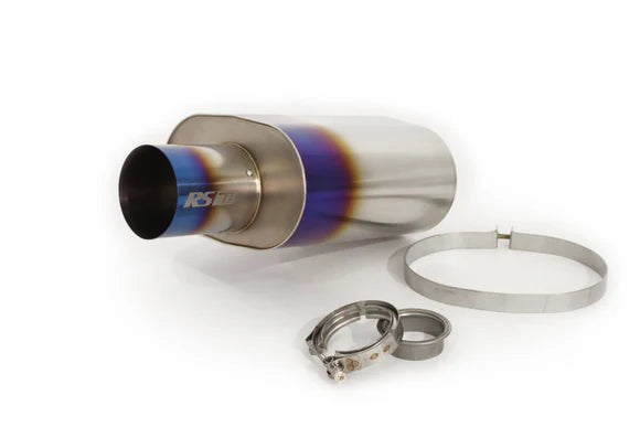 GReddy - Universal Titanium Oval Muffler 2.5in ID Muffler Inlet Muffler GReddy