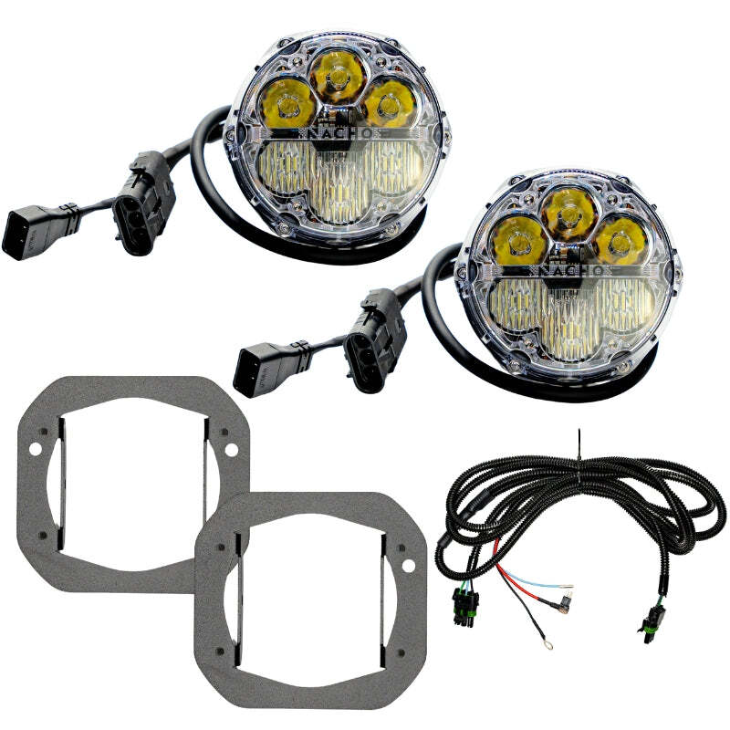 Nacho Lighting Jeep JL/JT SAE Combo White Plug N Play Fog Light Kit (1pc Bumper Kit) Fog Lights Nacho Offroad Technology
