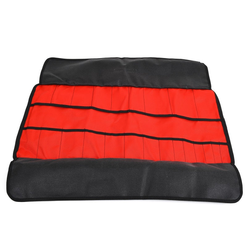 Go Rhino XVenture Gear Tool Wrench Roll - Large (4x4in. Closed) 12oz Waxed Canvas - Black Cargo Boxes & Bags Go Rhino