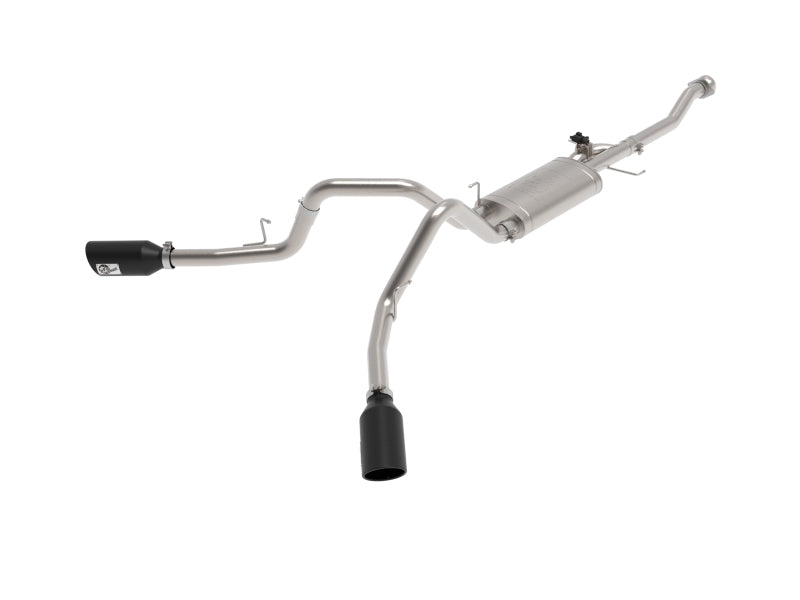 aFe Gemini XV 3in 304 SS Cat-Back Exhaust 2021 Ford F-150 V6 2.7L/3.5L (tt)/V8 5.0L w/ CO Black Tips Catback aFe