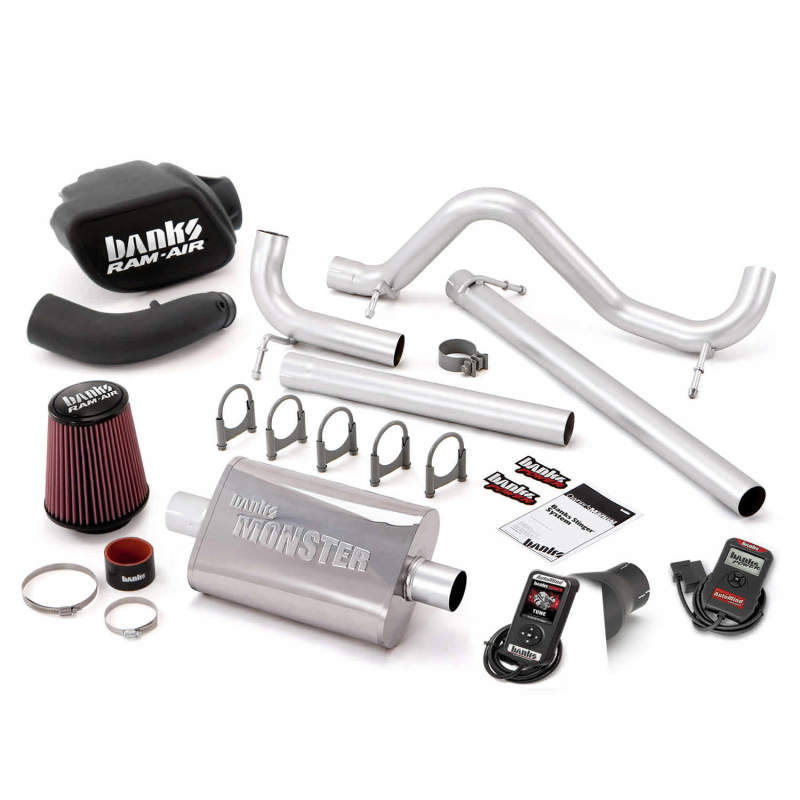 Banks Power 07-11 Jeep 3.8L Wrangler - 4dr Stinger Sys w/ AutoMind - SS Single Exhaust w/ Black Tip Performance Packages Banks Power