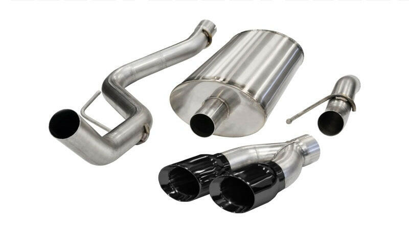 Corsa 2010-2010 Ford F-150 Raptor 5.4L V8 Black Sport Cat-Back Exhaust Catback CORSA Performance