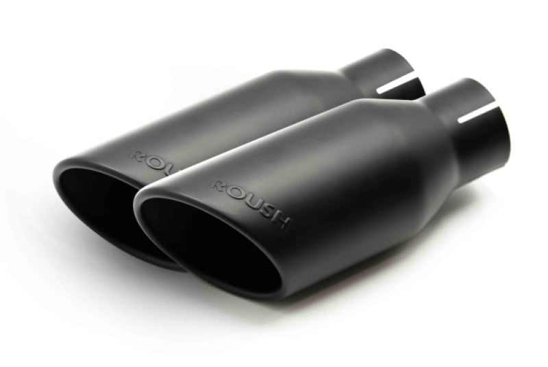 Roush 15-24 Ford F-150 5.0L 4in Black Exhaust Dual Tips - Pair Tips Roush