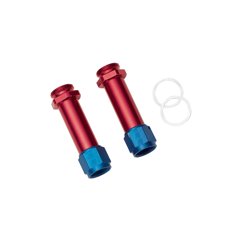 Russell Performance -8 AN Carb Inlet Fittings (2 pcs.) (Red/Blue) Fittings Russell