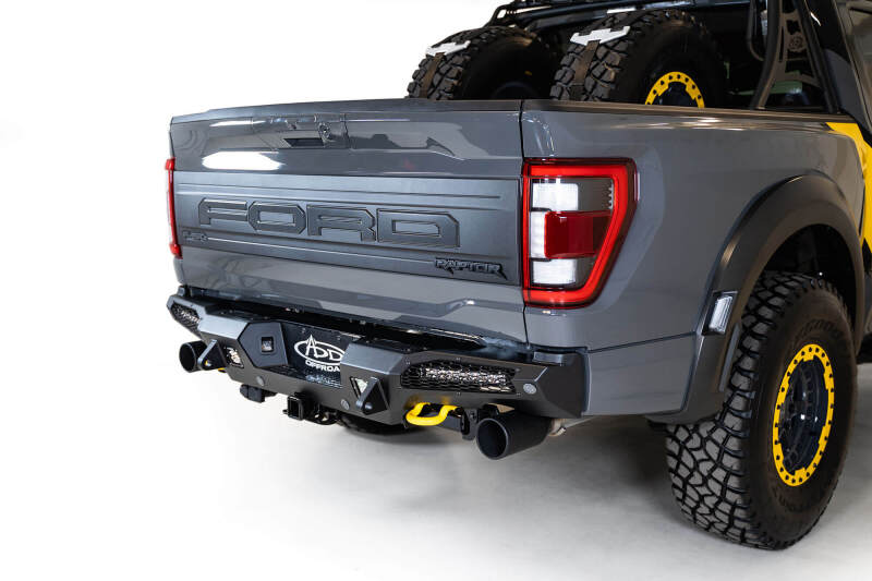 Addictive Desert Designs 21-22 Ford Raptor HoneyBadger Rear Bumper Bumpers - Steel Addictive Desert Designs