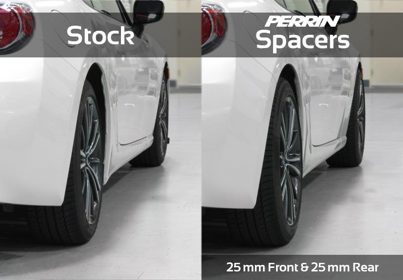PERRIN 02-14 Subaru WRX / 2004 STI / 13-25 BRZ & Toyota GR86 25mm Wheel Spacers 5x100 56mm CB - Pair Wheel Spacers & Adapters Perrin Performance