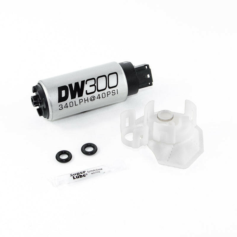 DeatschWerks 340lph DW300C Compact Fuel Pump w/Install Kit 08-15 Mitsubishi EVO X (w/o Clips) Fuel Pumps DeatschWerks