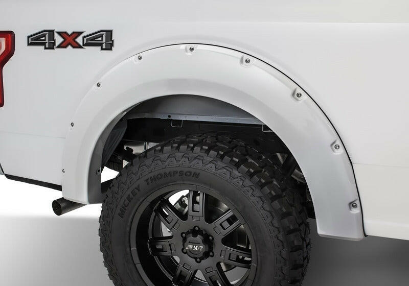 Bushwacker 17-18 Ford F-250 Super Duty Pocket Style Flares 4pc - Oxford White Fender Flares Bushwacker