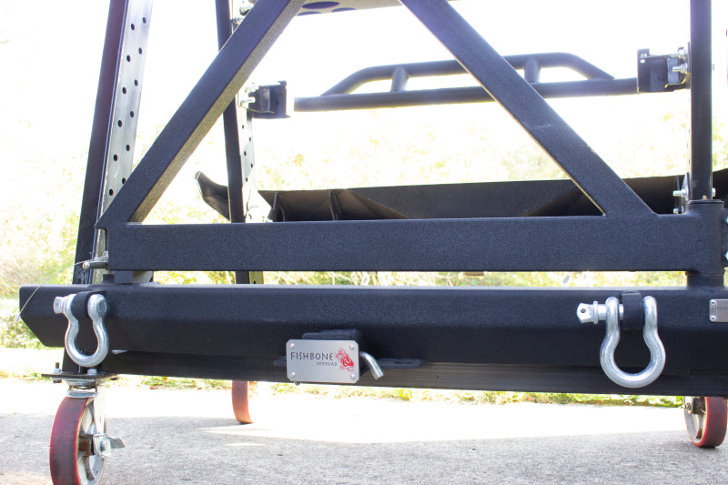 Fishbone Offroad Hitch Cover - 2In Hitch - Black Powdercoated Steel Hitch Covers Fishbone Offroad