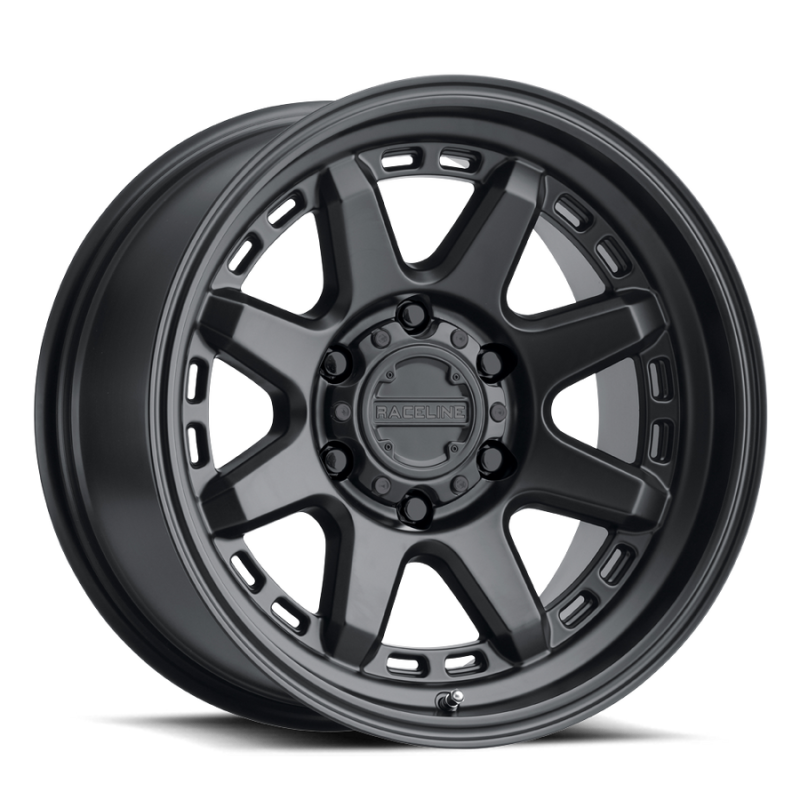 Raceline 947B Scout 17x9in / 8x165.1 BP / -12mm Offset / 125.2mm Bore - Satin Black Wheel Wheels - Cast Raceline