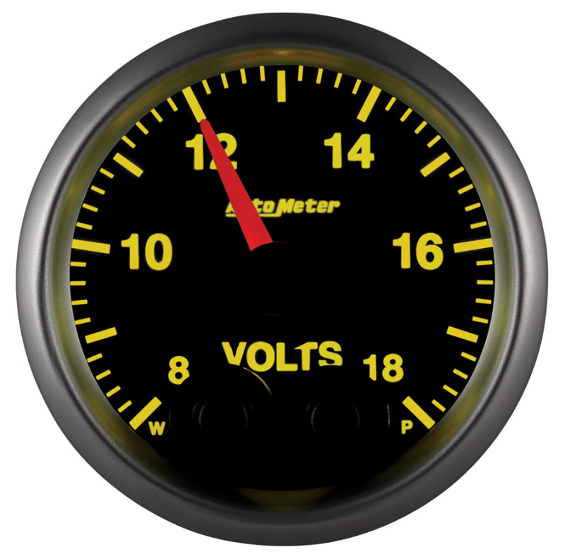Autometer Elite 52.4mm Peak & Warn w/ Electronic Control 8-18 Volt Voltmeter Gauges AutoMeter