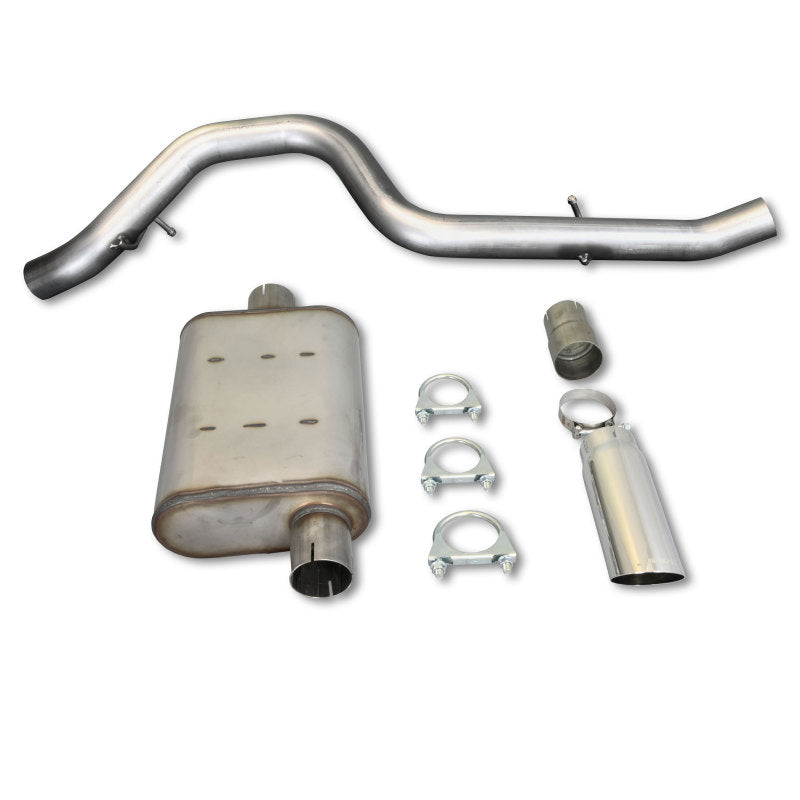 JBA 97-99 Jeep Wrangler TJ 2.5L/4.0L 304SS Single Rear Exit Cat-Back Exhaust Catback JBA