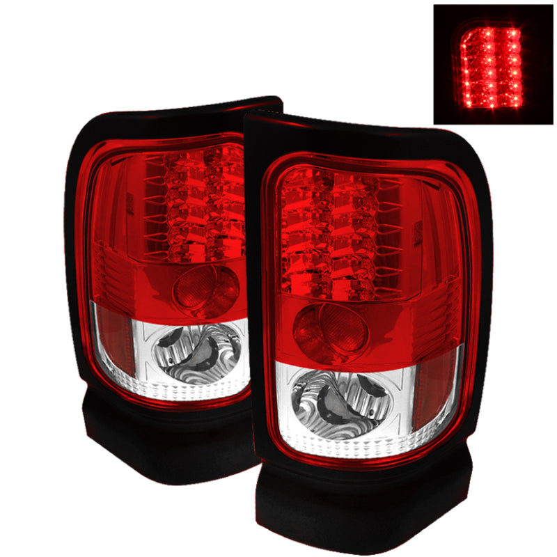 Spyder Dodge Ram 1500 94-01/Ram 2500/3500 94-02 LED Tail Lights Red Clear ALT-YD-DRAM94-LED-RC Tail Lights SPYDER