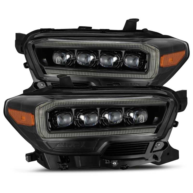 AlphaRex 16-20 Toyota Tacoma NOVA LED Projector Headlight Plank Style Alpha Black w/Activation Light Headlights AlphaRex