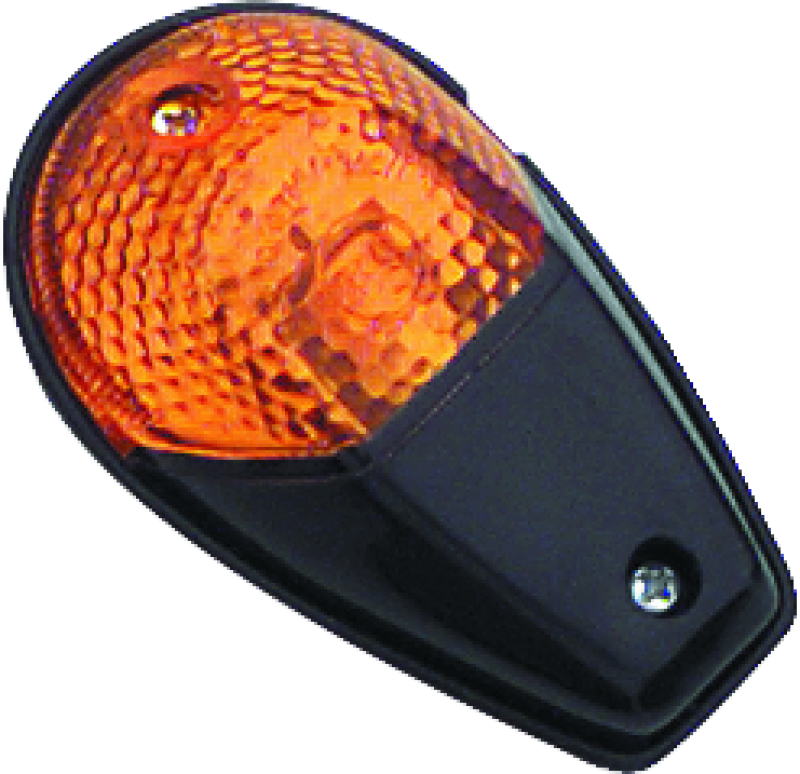 BikeMaster Universal Flush Mount Marker Light - Black/Amber Sidemarkers & Indicators BikeMaster