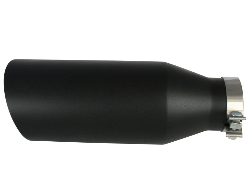 aFe MACHForce XP Exhausts Tips SS-304 EXH Tip 4In x 7Out x 18L Bolt-On (blk) Catback aFe