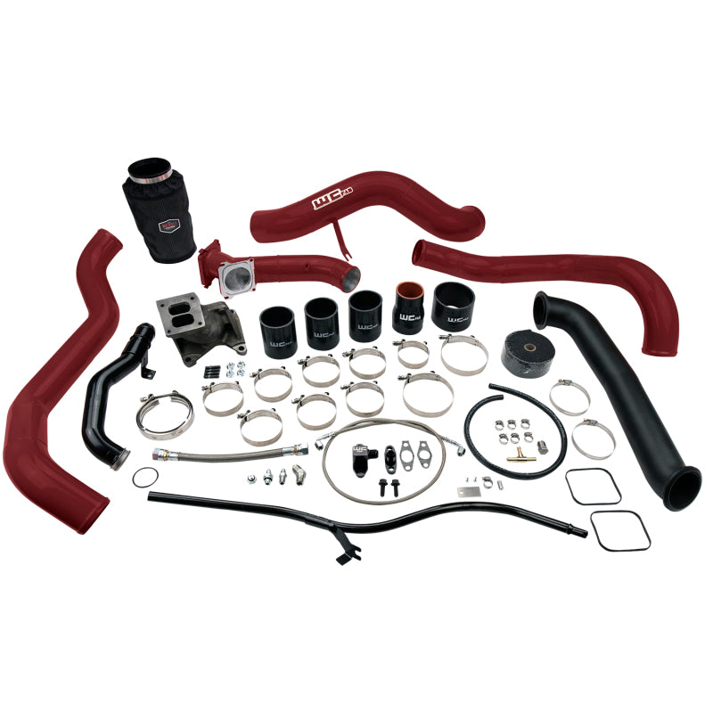 Wehrli 01-04 Chevrolet 6.6L LB7 Duramax S300 Turbo Install Kit (No Turbo) - WCFab Red Turbo Install Kits Wehrli