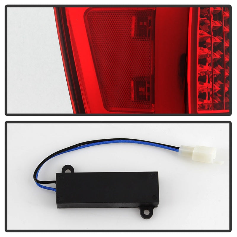 xTune 16-18 Toyota Tacoma Light Bar LED Tail Lights - Chrome (ALT-JH-TTA16-LBLED-C) Tail Lights SPYDER