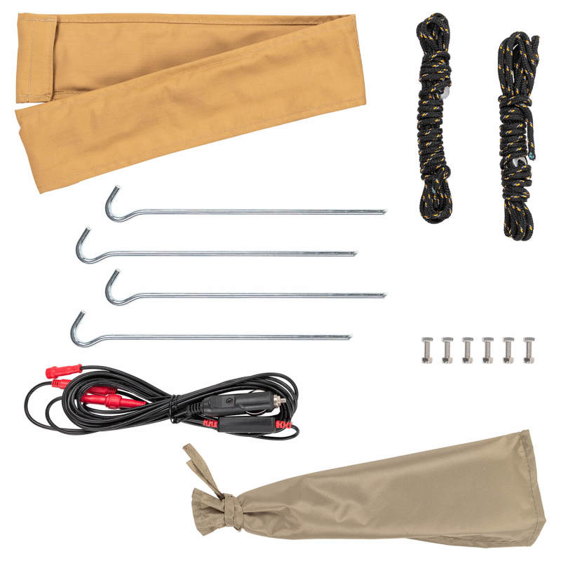 ARB Aluminum Awning Kit w/ Light 8.2ft x 8.2ft Includes Light Installed Awnings & Panels ARB