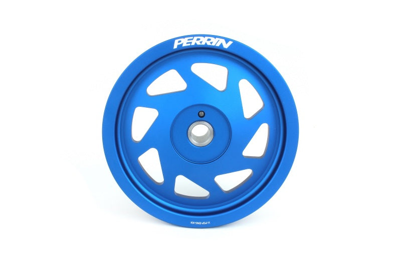 PERRIN 22-26 Subaru WRX/BRZ & Toyota GR86 / 20-25 FXT/OBXT Lightweight Crank Pulley - Blue Pulleys - Crank, Underdrive Perrin Performance