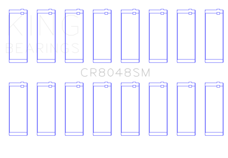 King Chrysler V8 / 5.7L / 6.1L / 6.4L Hemi Standard Rod Bearing Set (O/S Housing +.002in) Bearings King Engine Bearings