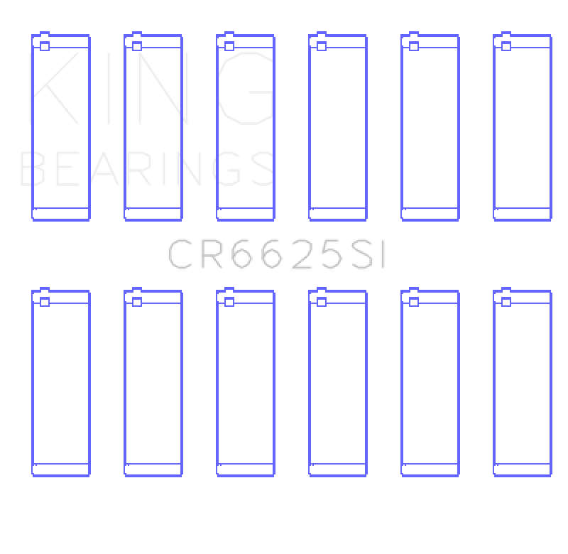 King Engine Bearings Chevrolet 262 (Size +0.75mm) Connecting Rod Bearing Set Connecting Rods King Engine Bearings