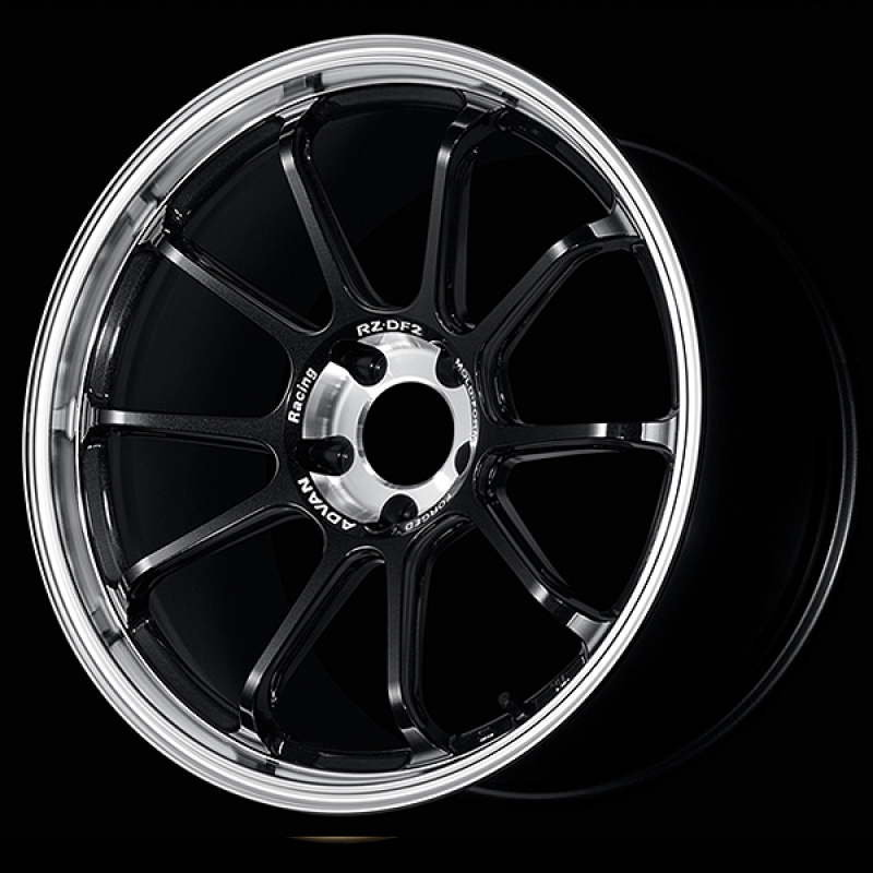 Advan RZ-DF2 19x10.5 / +32 Offset / 5x120 / 72.5mm Bore / Diamond Cut and Racing Titanium Black Wheels - Forged Advan