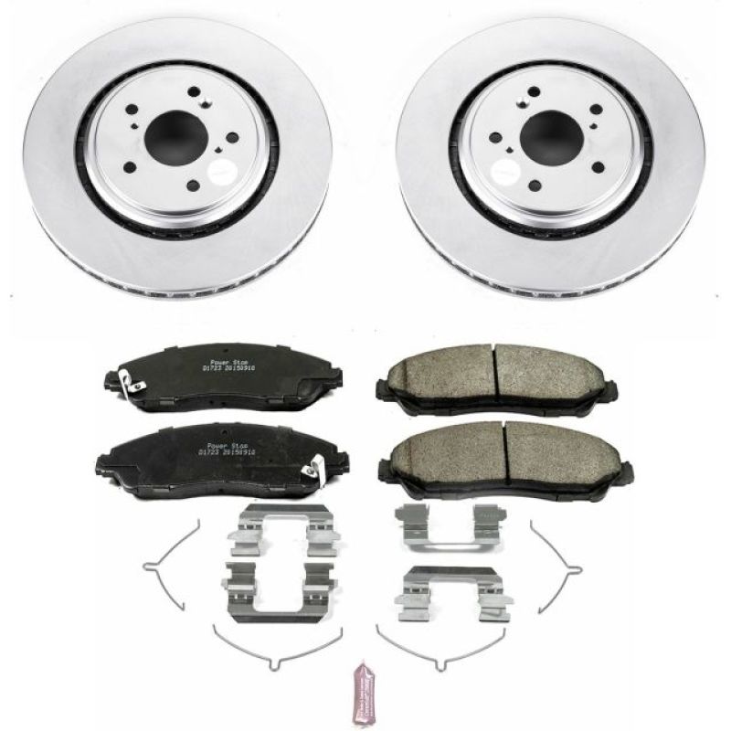 Power Stop 14-16 Acura MDX Front Z17 Evolution Geomet Coated Brake Kit Brake Kits - Performance Blank PowerStop