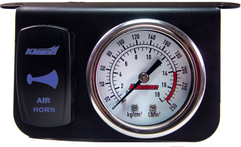 Kleinn Panel mounted 160 PSI gauge w/ an illuminated BLUE Momentary rocker switch Horn Accessories Kleinn Air Horns