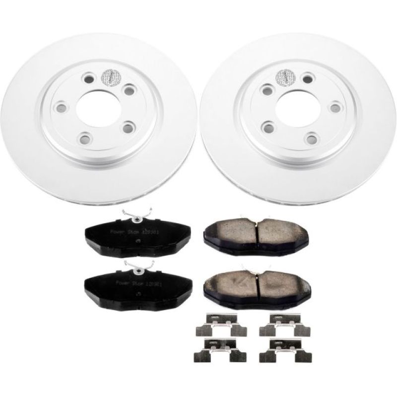 Power Stop 03-05 Jaguar S-Type Rear Z17 Evolution Geomet Coated Brake Kit Brake Kits - Performance Blank PowerStop
