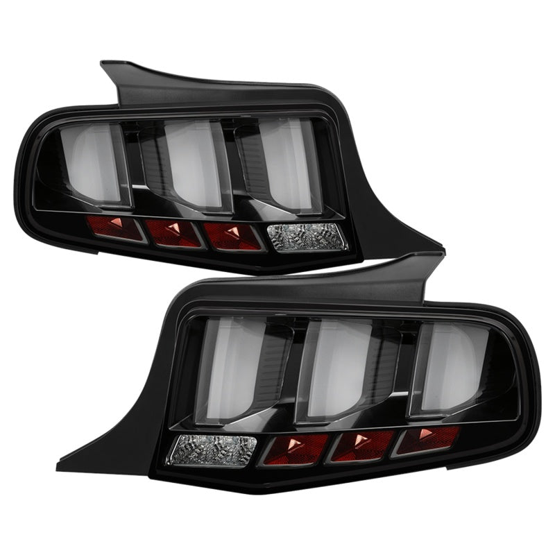 Spyder 10-12 Ford Mustang - Light Bar Seq. Turn Signal LED Tail Lights - Black - ALT-YD-FM10-LED-BK Tail Lights SPYDER