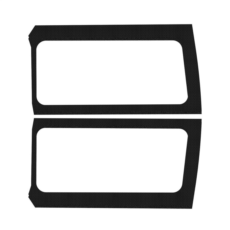 DEI 18-23 Jeep Wrangler JL 2-Door Boom Mat Rear Side Window Trim - 2 Piece - Black Hard Top Accessories DEI