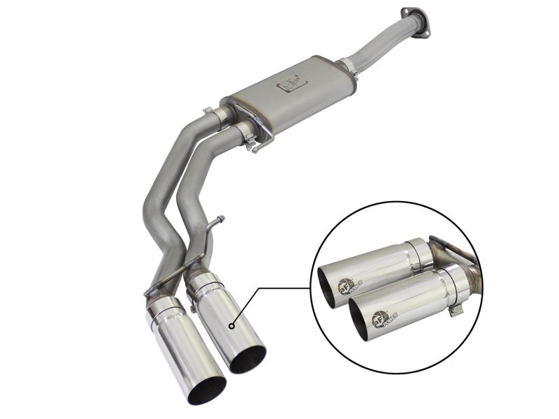 aFe Rebel Exhausts 3in SS Cat-Back 15-16 Ford F-150 EcoBoost V6 2.7/3.5L V8 5.0L w/ Polished Tips Catback aFe