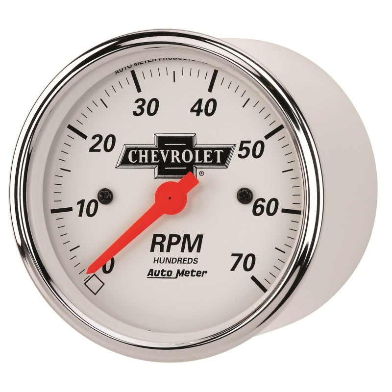 Autometer Arctic White GM 3-1/8in 7000RPM 4, 6, 8 Cyl Electrical Tachometer Gauge Gauges AutoMeter