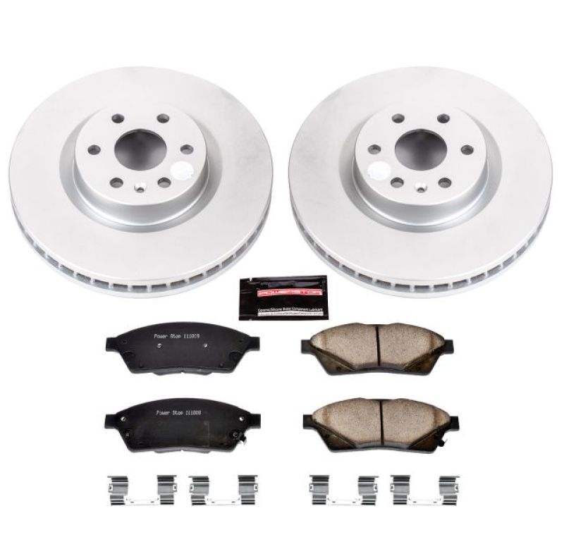 Power Stop 10-16 Cadillac SRX Front Z17 Evolution Geomet Coated Brake Kit Brake Kits - Performance Blank PowerStop