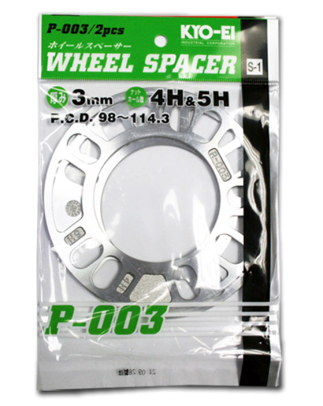 Project Kics 3MM Universal Spacers (2 Pk) P-003-2P Wheel Spacers & Adapters Project Kics
