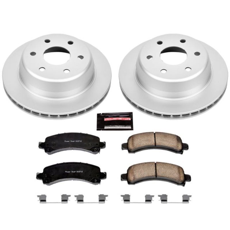Power Stop 03-06 Cadillac Escalade Rear Z17 Evolution Geomet Coated Brake Kit Brake Kits - Performance Blank PowerStop