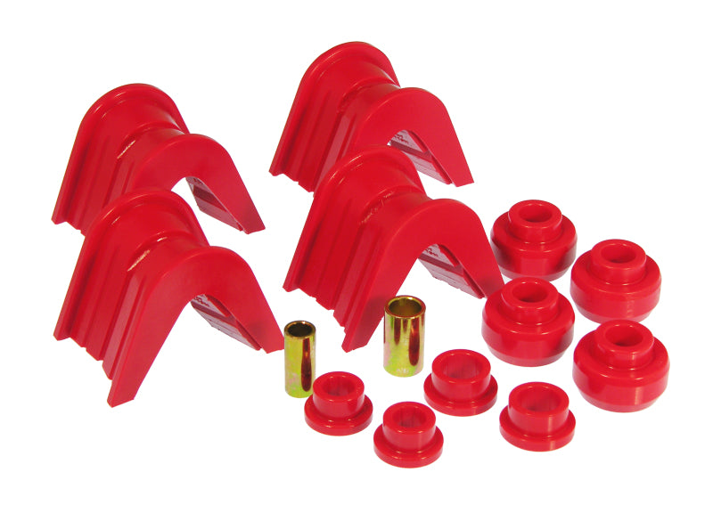 Prothane 66-79 Ford Trucks 14-Piece Bushing Set - 7deg Offset - Red Bushing Kits Prothane