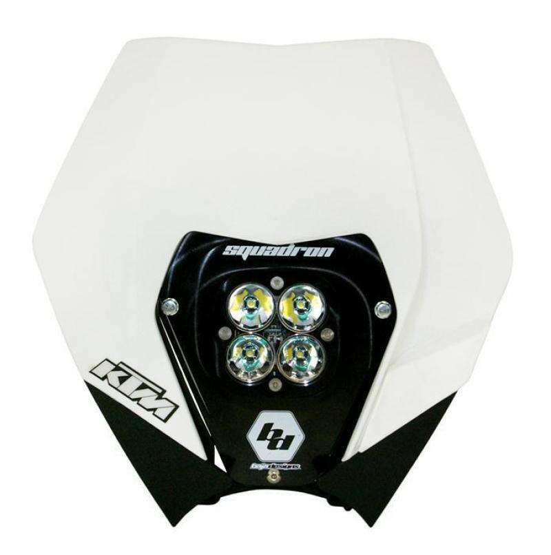 Baja Designs 08-13 KTM Headlight Kit DC w/ Headlight Shell White Squadron Sport Light Bars & Cubes Baja Designs