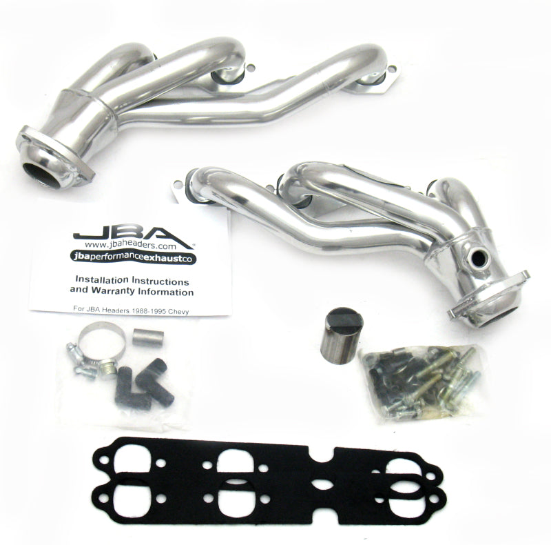 JBA 88-95 GM Truck 4.3L V6 w/o A.I.R. Injection 1-1/2in Primary Silver Ctd Cat4Ward Header Headers & Manifolds JBA
