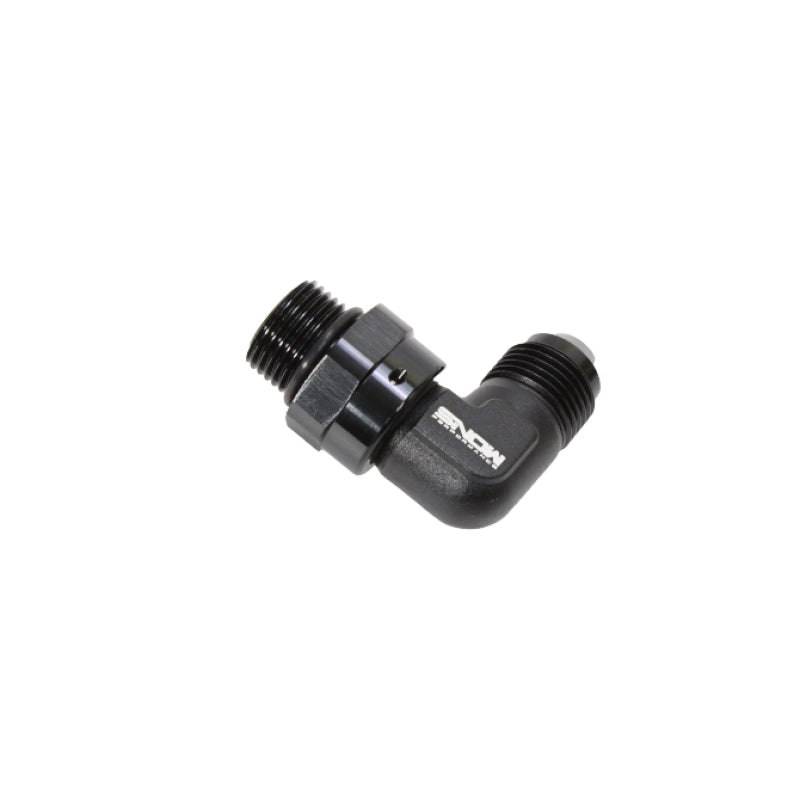 Snow -8 ORB to -8AN 90 Degree Swivel Fitting (Black) Fittings Snow Performance