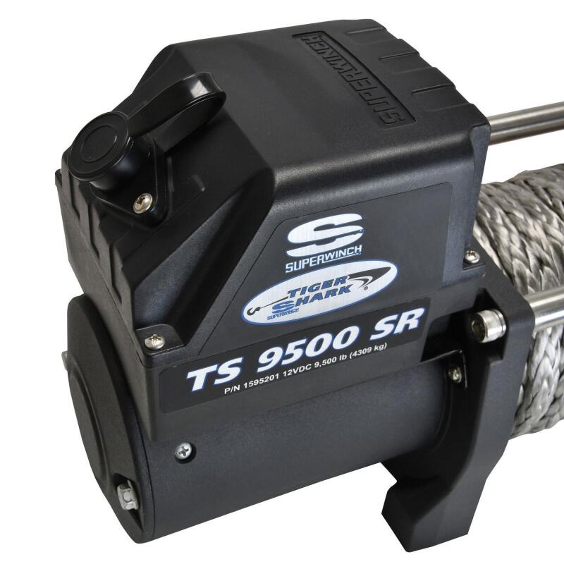 Superwinch 9500 LBS 12V DC 3/8in x 80ft Synthetic Rope Tiger Shark 9500 Winch Winches Superwinch