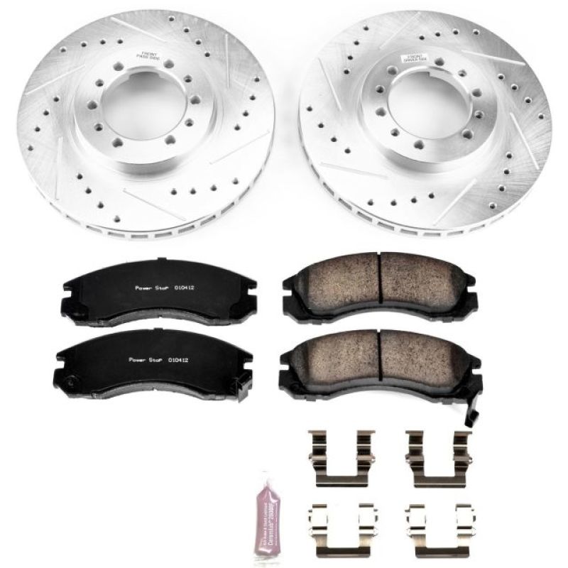 Power Stop 91-96 Mitsubishi Montero Front Z23 Evolution Sport Brake Kit Brake Kits - Performance D&S PowerStop