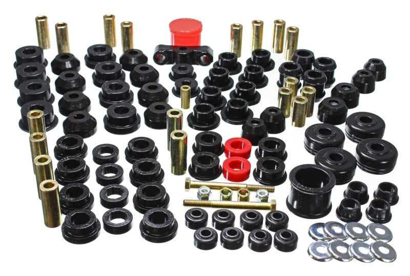 Energy Suspension 88-91 Honda Civic/CRX Black Hyper-Flex Master Bushing Set Bushings - Full Vehicle Kits Energy Suspension