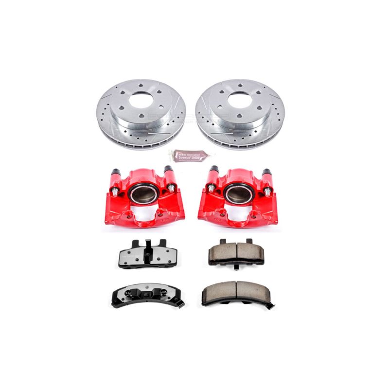 Power Stop 99-00 Cadillac Escalade Front Z36 Truck & Tow Brake Kit w/Calipers Brake Kits - Performance D&S PowerStop