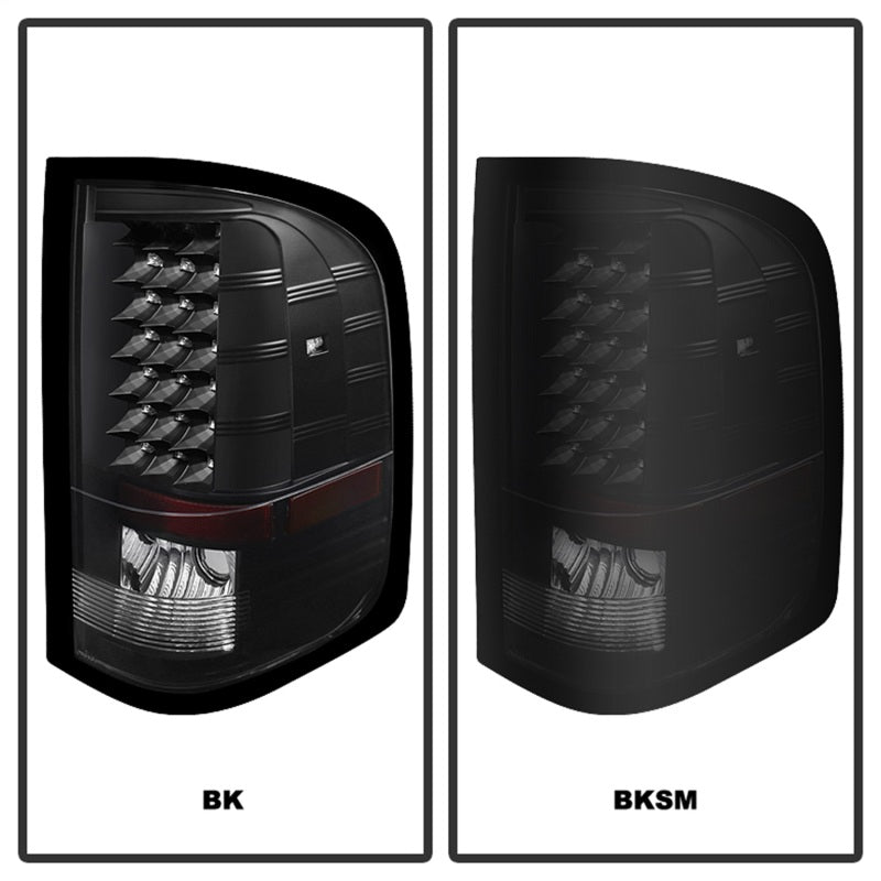 xTune Chevy Silverado 07-13 LED Tail Lights Black Smoke ALT-JH-CS07-LED-BKSM Tail Lights SPYDER