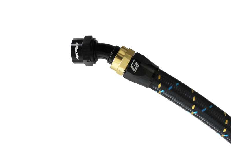 GReddy AN04 30 DEGREE HOSE END SWIVEL BLACK/GOLD ANODIZED Oil Line Kits GReddy