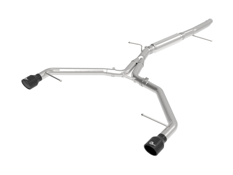 aFe 17-19 Audi A4 (L4-2.0L) MACH Force-Xp Stainless Steel Axle-Back Exhaust System - Black Tip Tips aFe