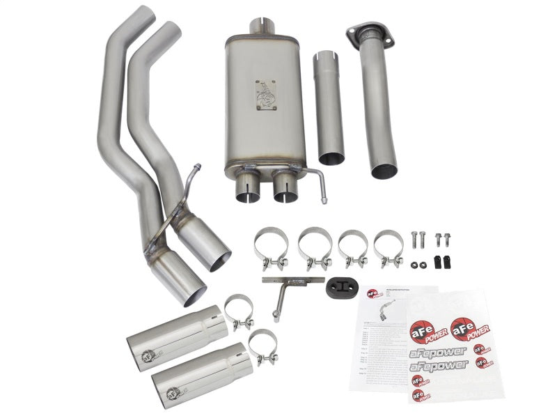 aFe Rebel Exhausts 3in SS Cat-Back 15-16 Ford F-150 EcoBoost V6 2.7/3.5L V8 5.0L w/ Polished Tips Catback aFe